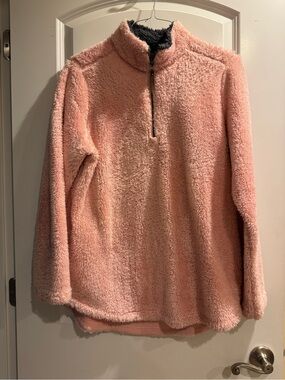 Charles River Apparel Blush Pink Sherpa Half-Zip Pullover